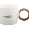 Kasa Lancheiras|Lancheiras > Caneca Branca Smile com Asa Castanha