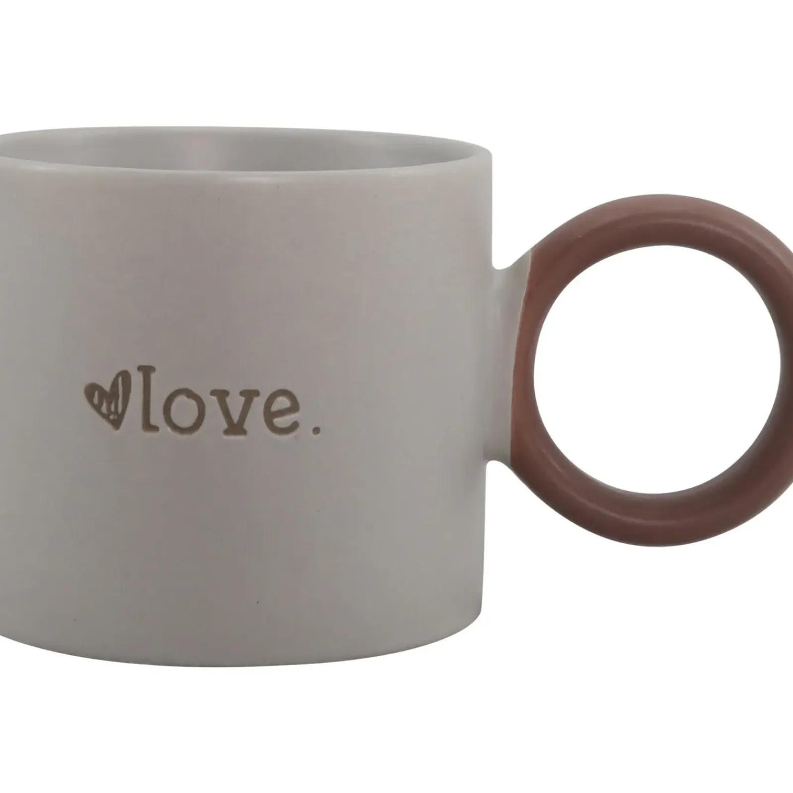 Kasa Lancheiras|Lancheiras > Caneca Cinza Love com Asa Castanha