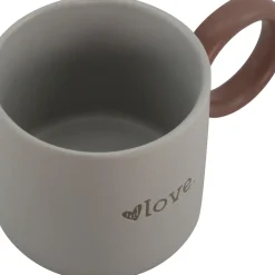 Kasa Lancheiras|Lancheiras > Caneca Cinza Love com Asa Castanha