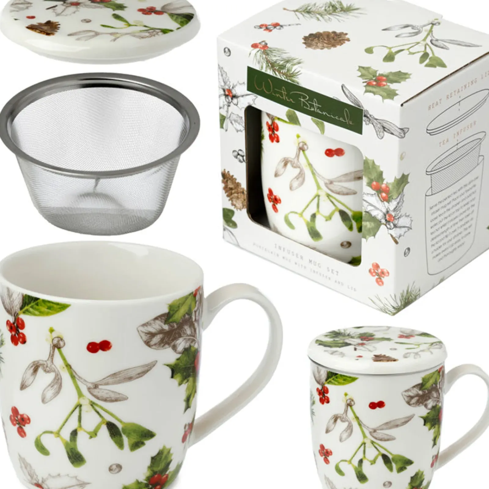 Puckator Canecas > Caneca Com Infusor - Inverno Botânico
