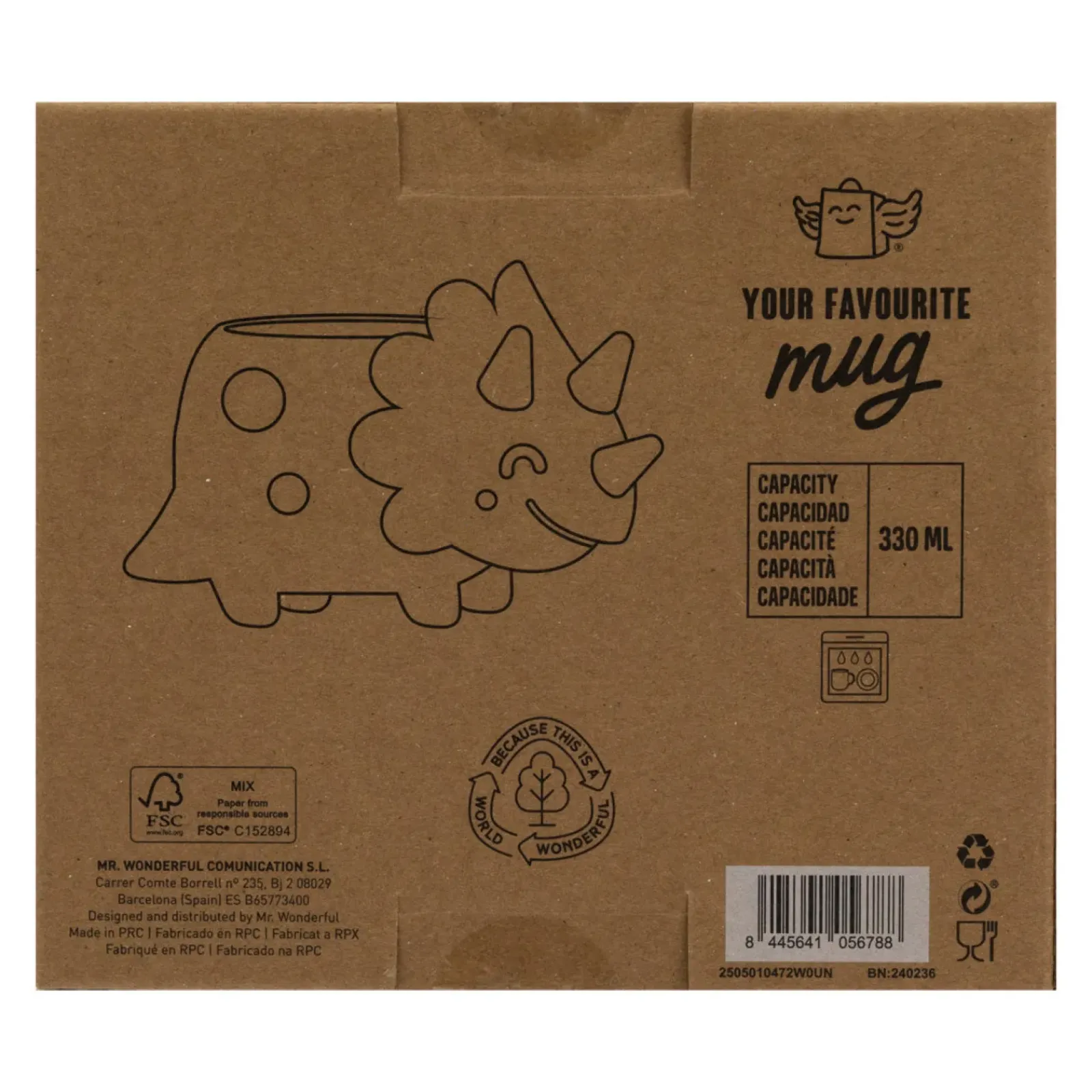 Discount Mr. Wonderful Caneca 3D - Dinossauro
