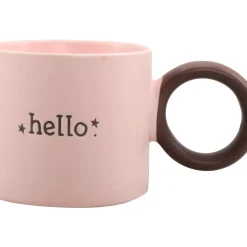 Kasa Lancheiras|Lancheiras > Caneca Rosa Hello com Asa Castanha