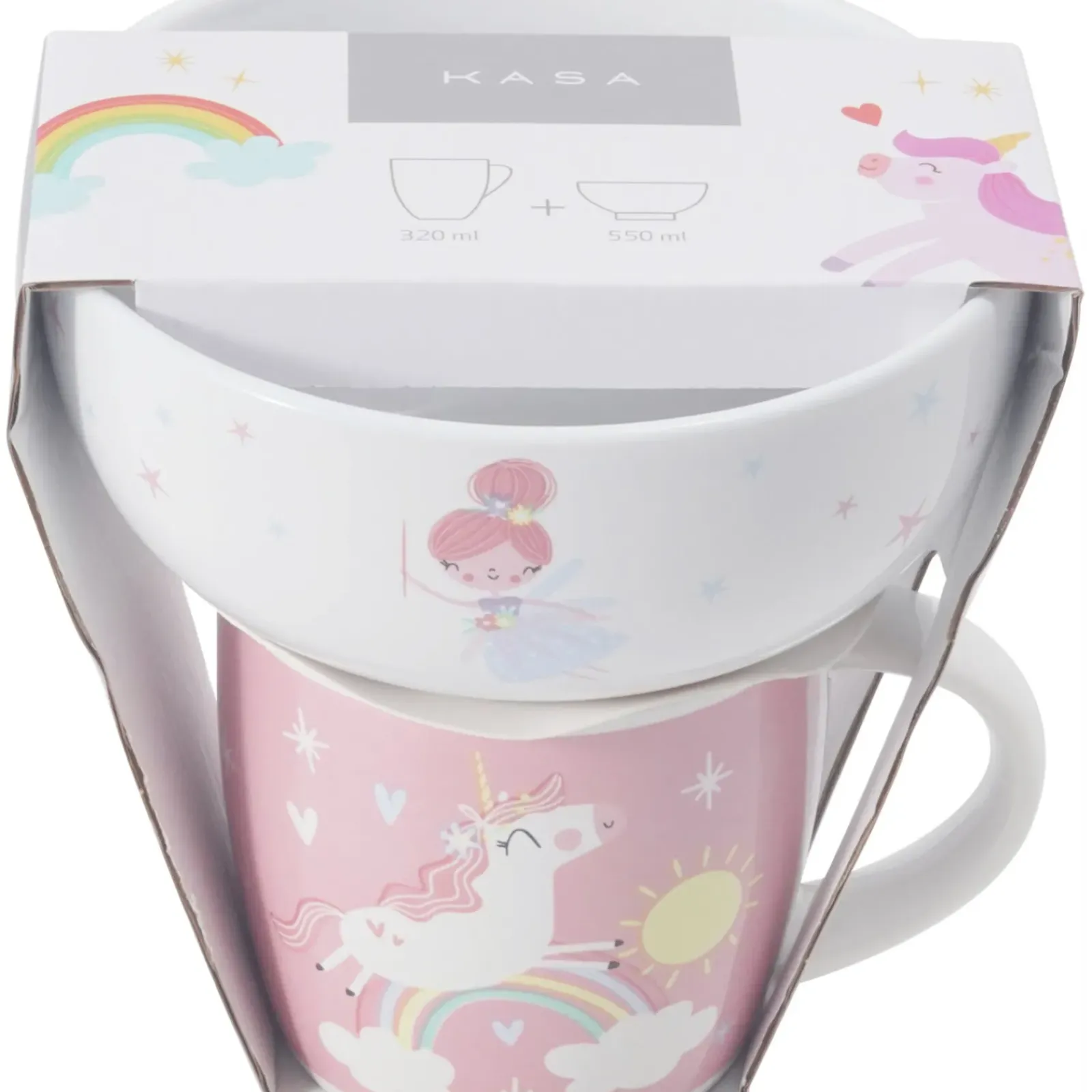 Kasa Canecas > Caneca + Taça Unicórnio Rosa