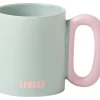 Kasa Caneca Verde com Asa Rosa Lively