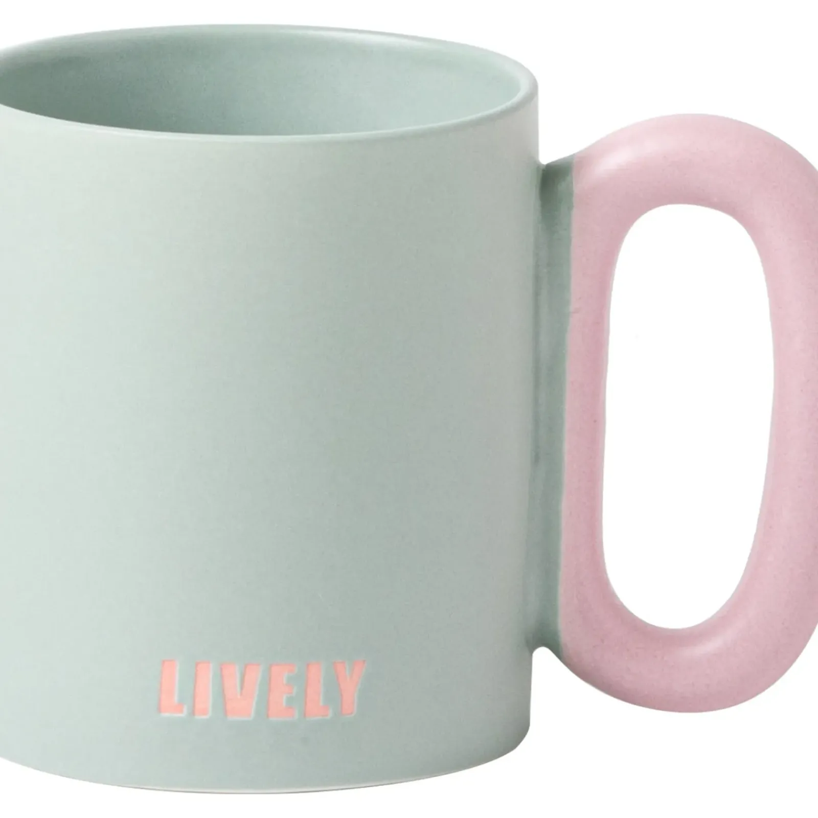 Kasa Caneca Verde com Asa Rosa Lively
