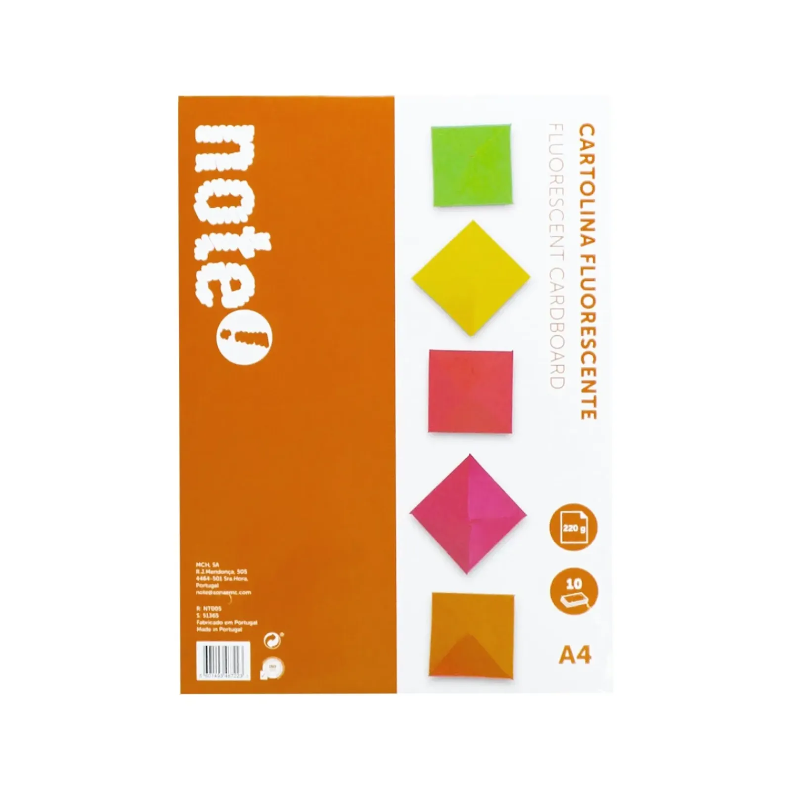 Discount Note! Cartolina Fluorescente A4 10 Folhas