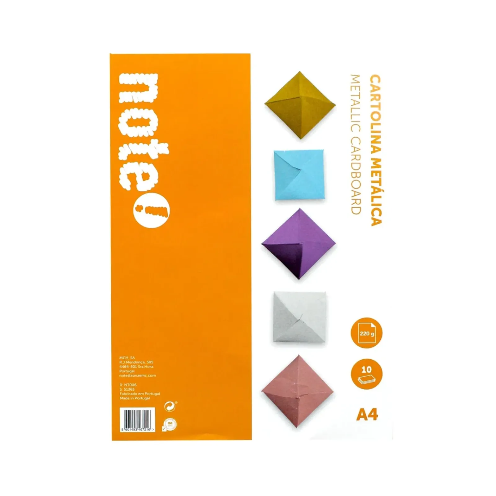 Note! Papéis Especiais > Cartolina Metálica A4 10 Folhas