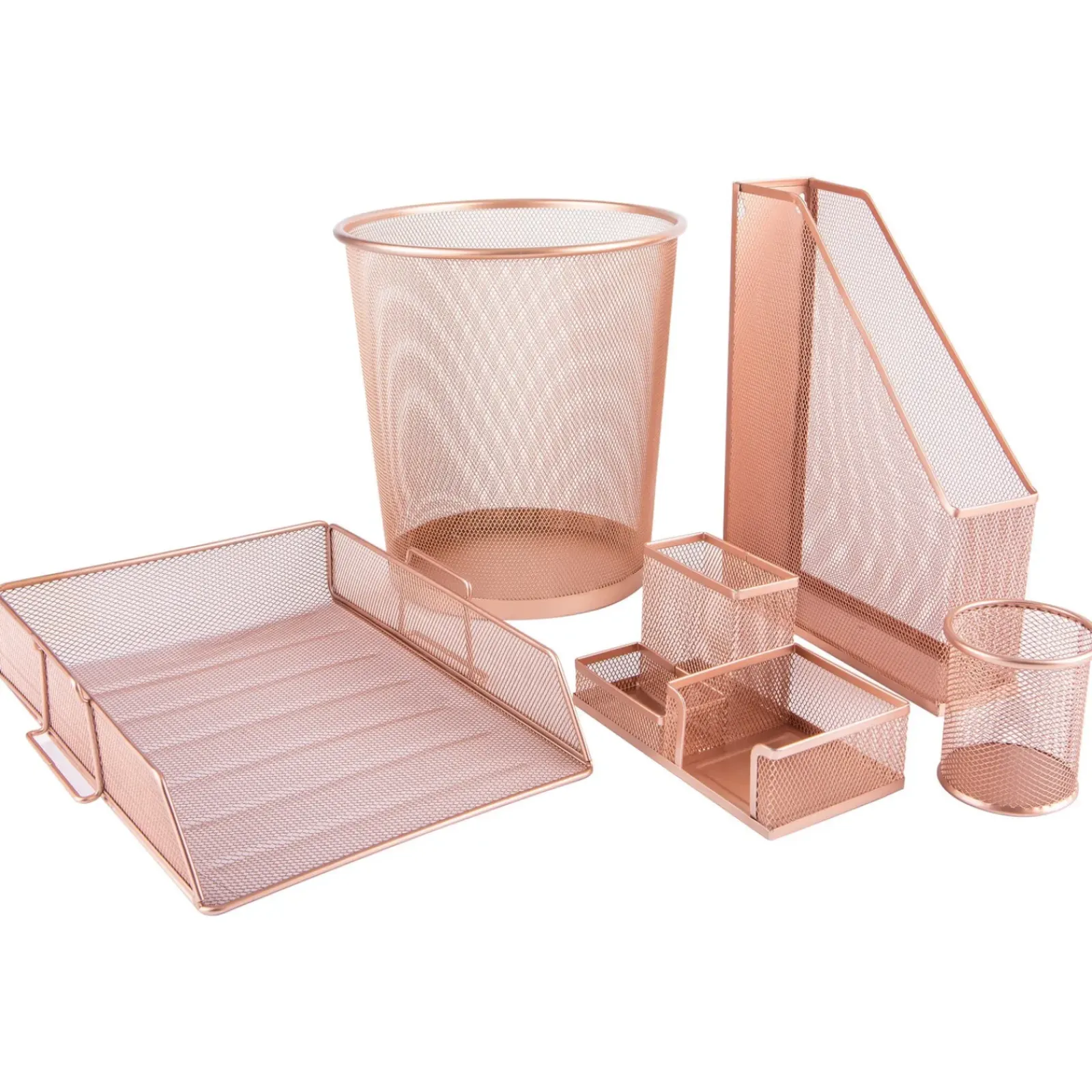 Note! Organização De Escritório > Cesto Papeis Rose Gold