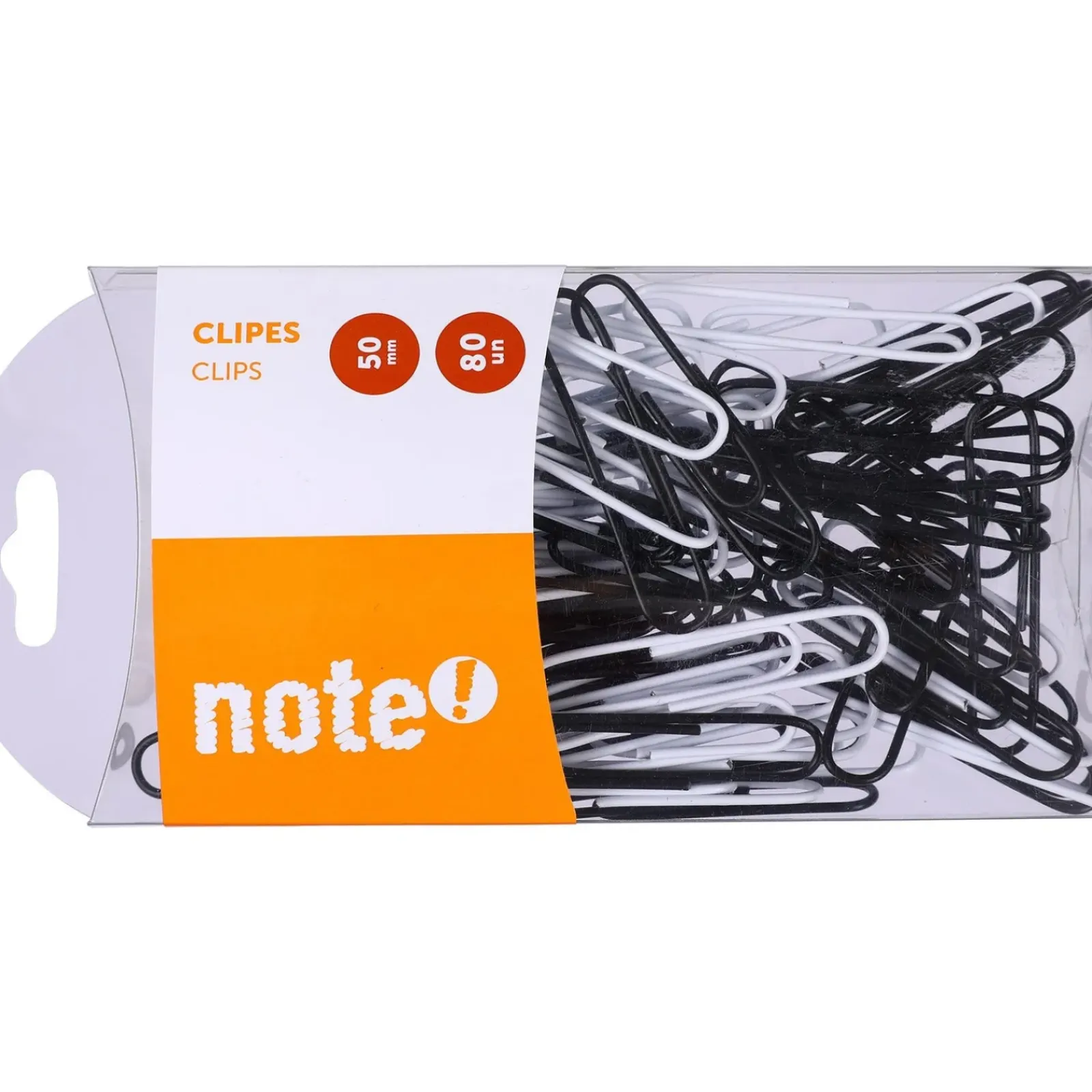 Note! Clips, Molas, Elásticos E Pioneses > Clips Brancos e Pretos 50mm