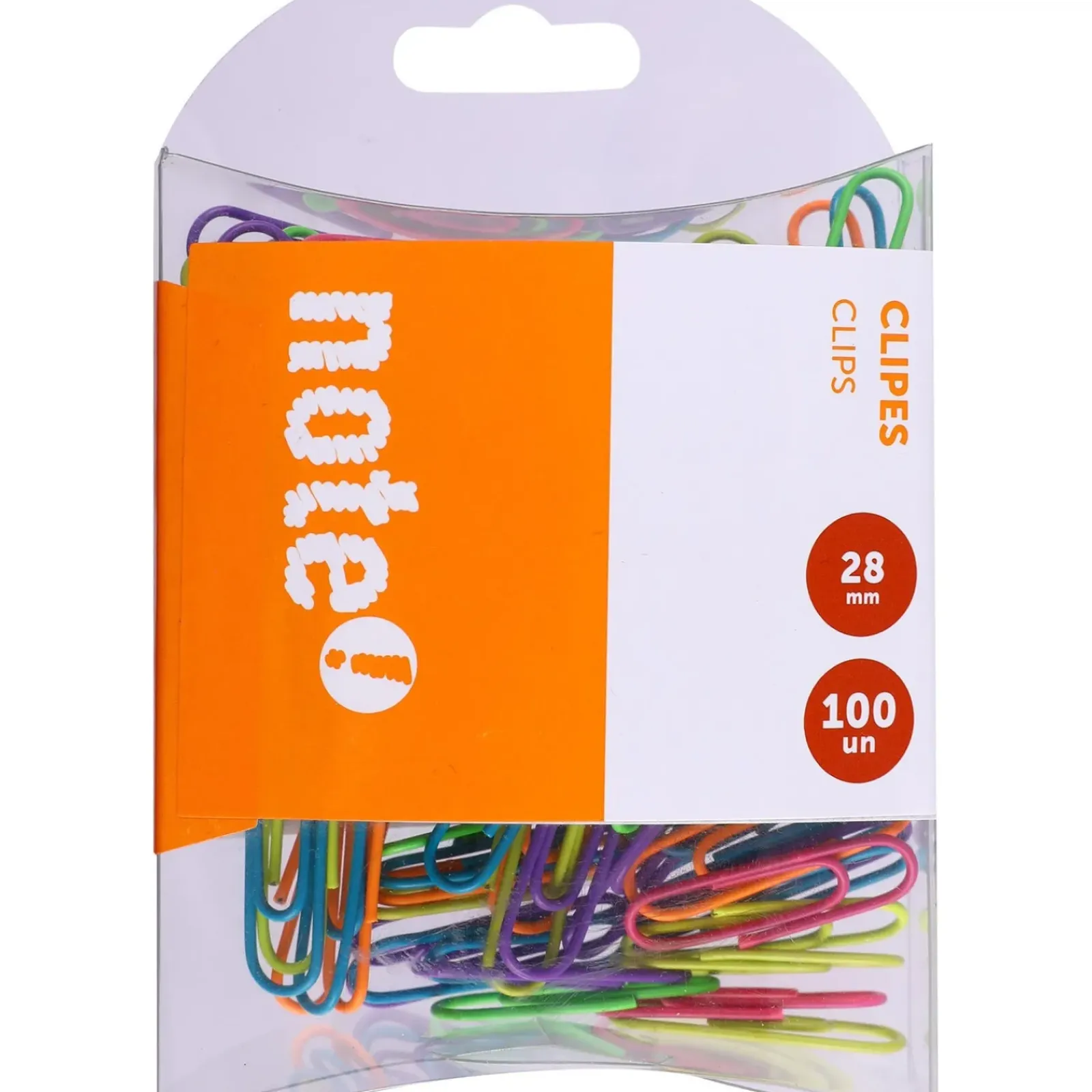 New Note! Clips Cores Sortidas 28mm 100 unidades