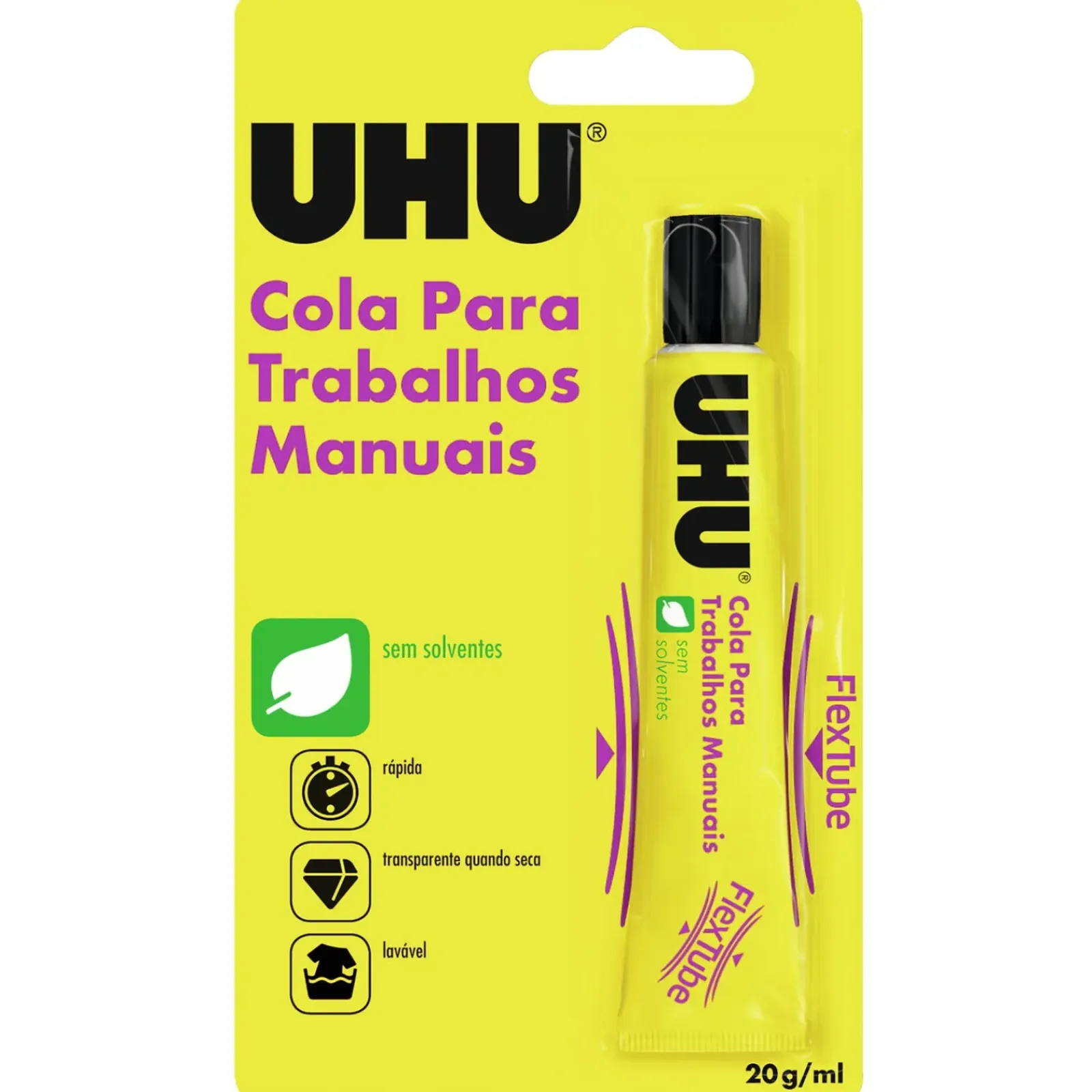 Best Uhu Cola Branca Tubo Plástico 20Gr Felx+Clean