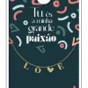 Online Lovely Story Colar Aço Dourado - Love