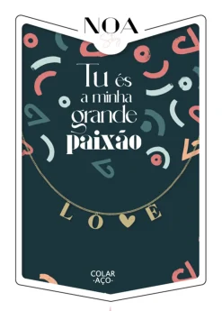 Online Lovely Story Colar Aço Dourado - Love