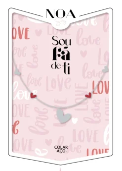 Lovely Story Acessórios > Colar Aço Prateado - Sou Fã De Ti