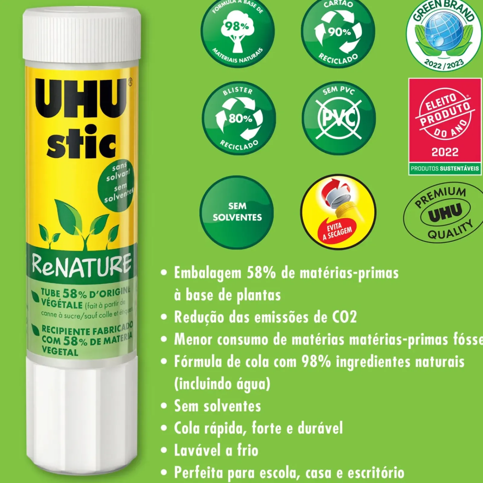 Uhu Colas E Fita-Colas > Cola Stick Renature 21G
