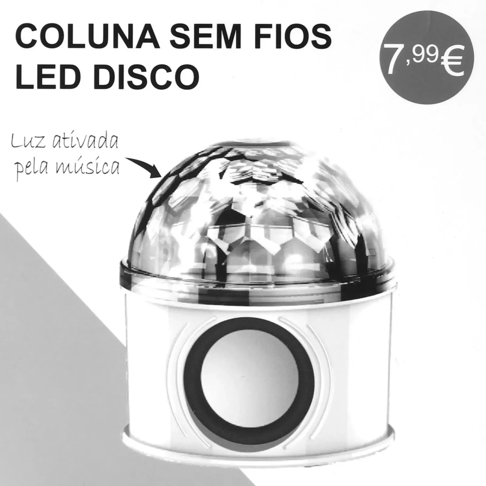 Hot Wesdar Coluna Sem Fios Bola Led Disco USB