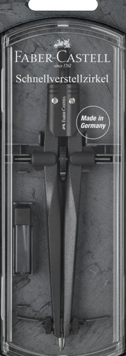 New Faber Castell Compasso Stream Preto com Minas