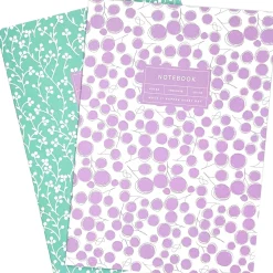 Note! Conjunto 2Caderno Agrafado A5 Liso 96F Bloom