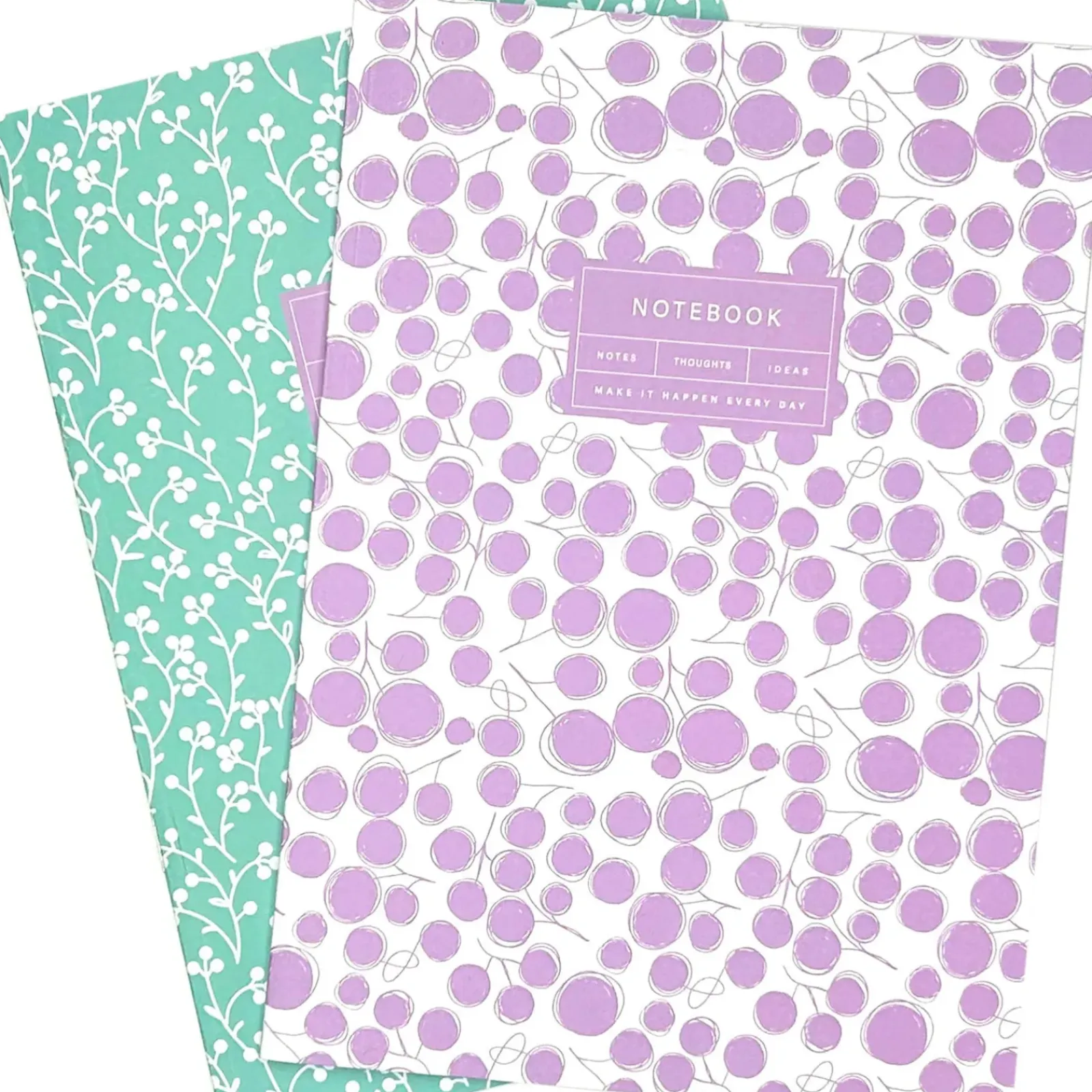 Note! Conjunto 2Caderno Agrafado A5 Liso 96F Bloom