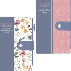 Do Art Cadernos E Blocos > Conjunto Caderno + Caneta - Wild Bloom Sortido