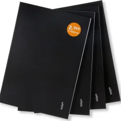Sale Note! Conjunto 4 Cadernos Agrafados Pautados A4 Pretos