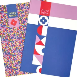 Outlet Note! Conjunto 2 Cadernos Agrafados A5 Liso 96F Flower