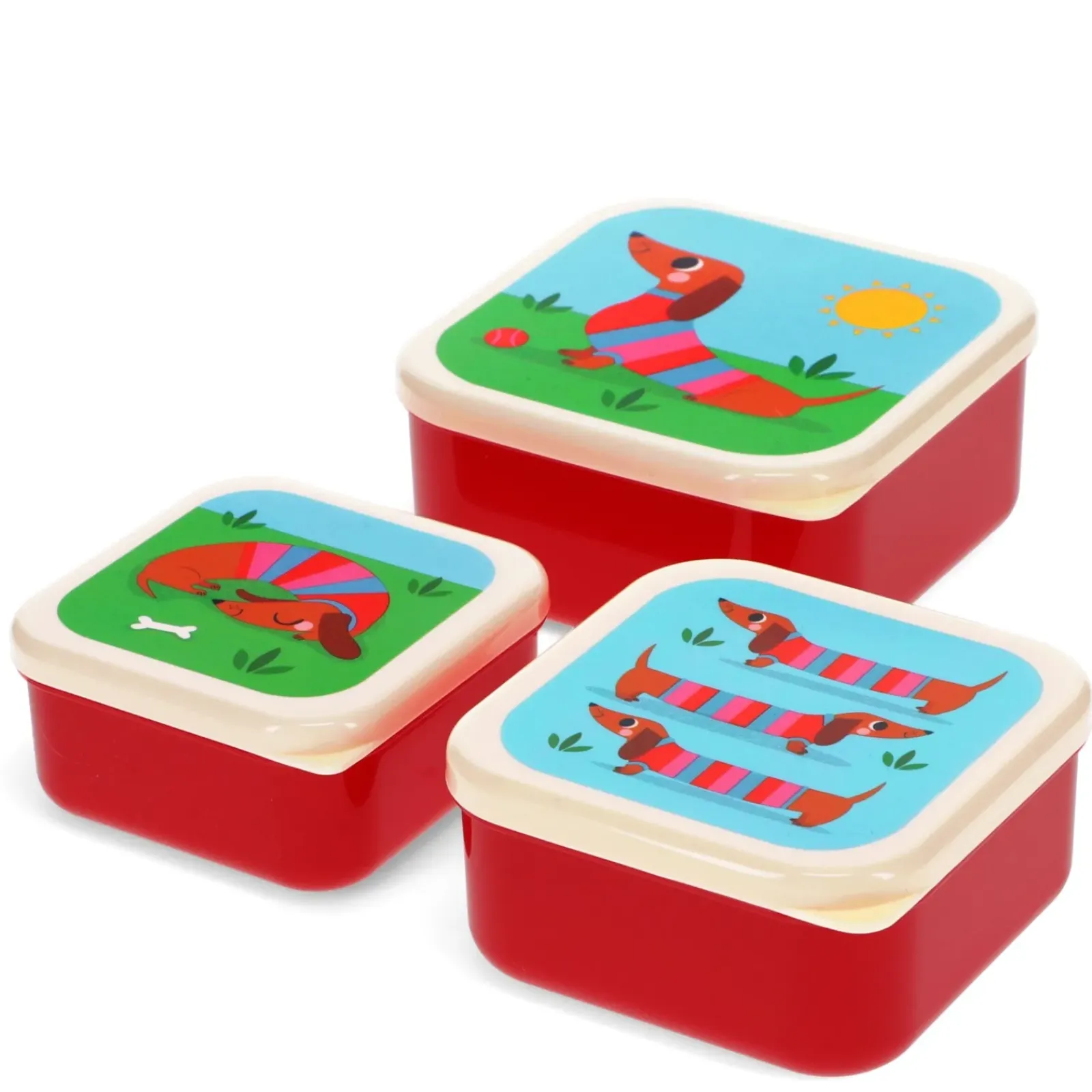 Sale Rex Conjunto 3 Caixa Lanche - Sausage Dog