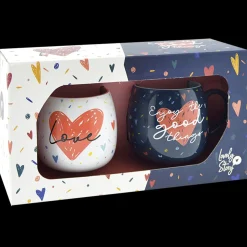 Clearance Aurea Conjunto 2 Canecas Ovais - Hearts