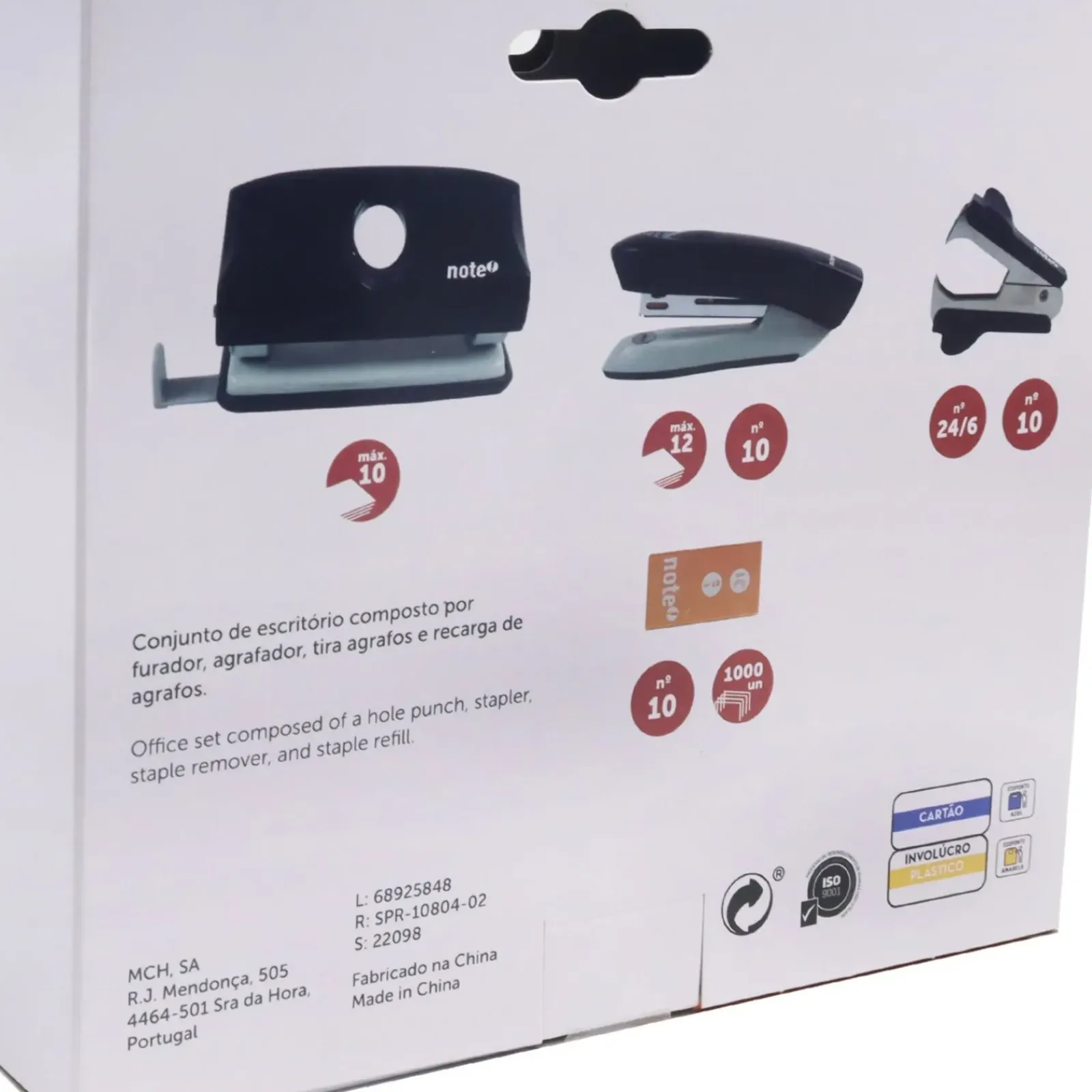 Discount Note! Conjunto de Furador, Saca Agrafos, Agrafador e Agrafos