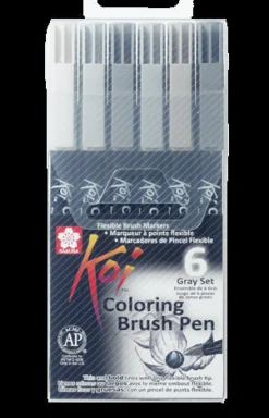 Sakura Brush Pen > Conjunto de 6 Marcadores Koi Coloring Brush