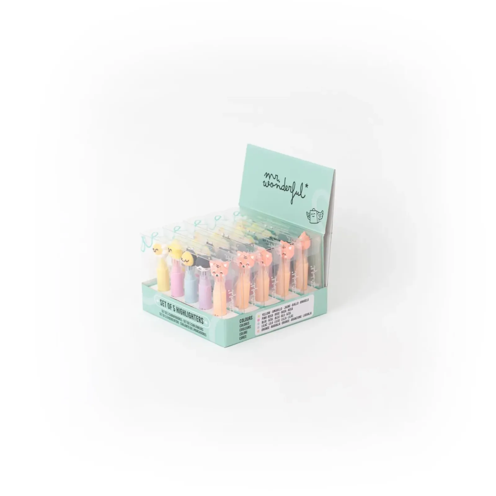 Sale Mr Wonderfull Conjunto Estojo + 5 Sublinhadores - Colour