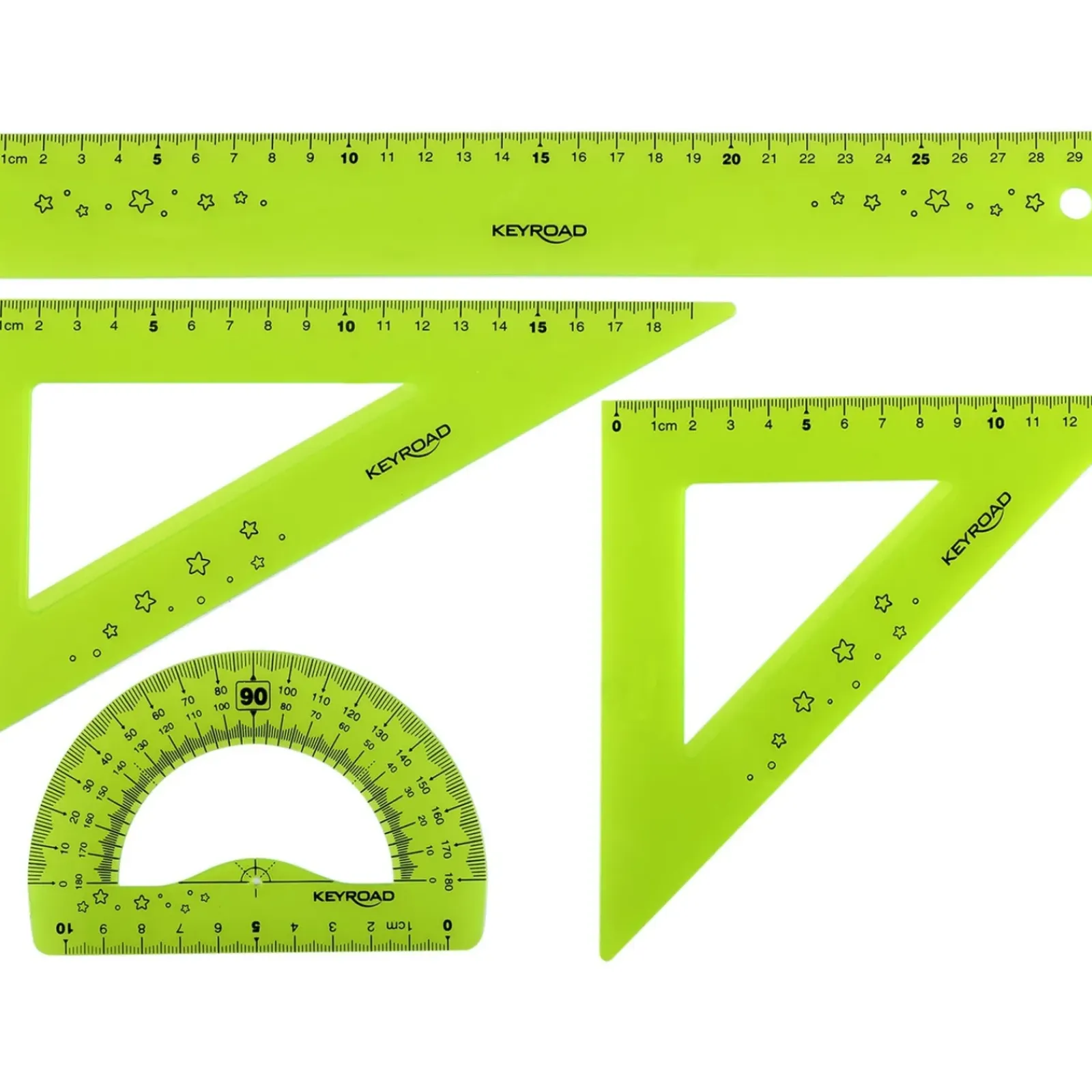 Sale Note! Conjunto Flex Régua 30cm + Esquadro + Transferidor