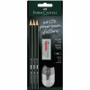 Best Faber Castell Conjunto 3 Lápis Grafite HB + Borracha + Afia Preto