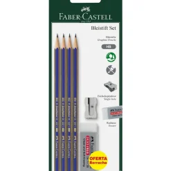 Faber Castell Lápis E Lapiseiras|Escrita > Conjunto 2 Lápis HB + Afia + Borracha