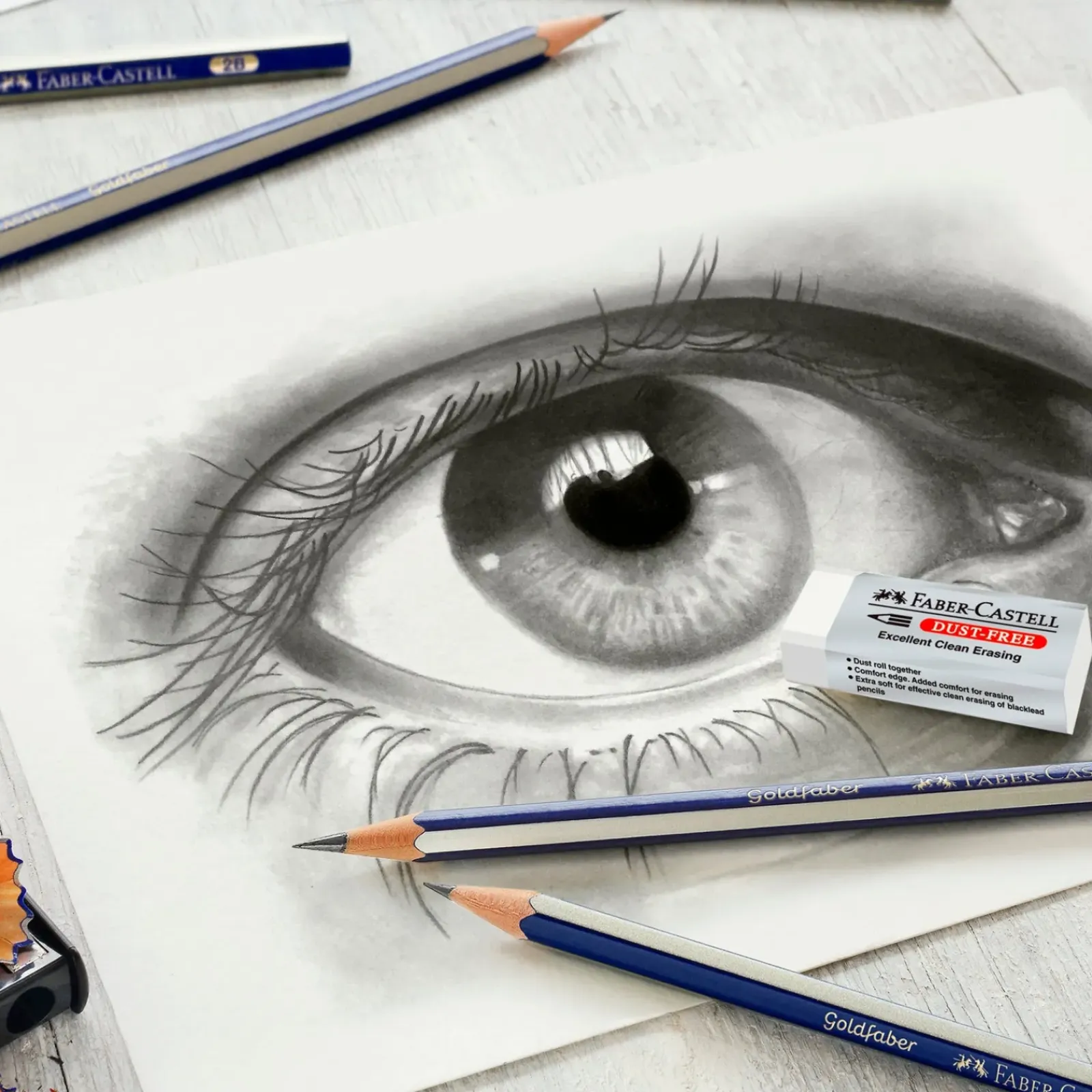 Faber Castell Lápis E Lapiseiras|Escrita > Conjunto 2 Lápis HB + Afia + Borracha
