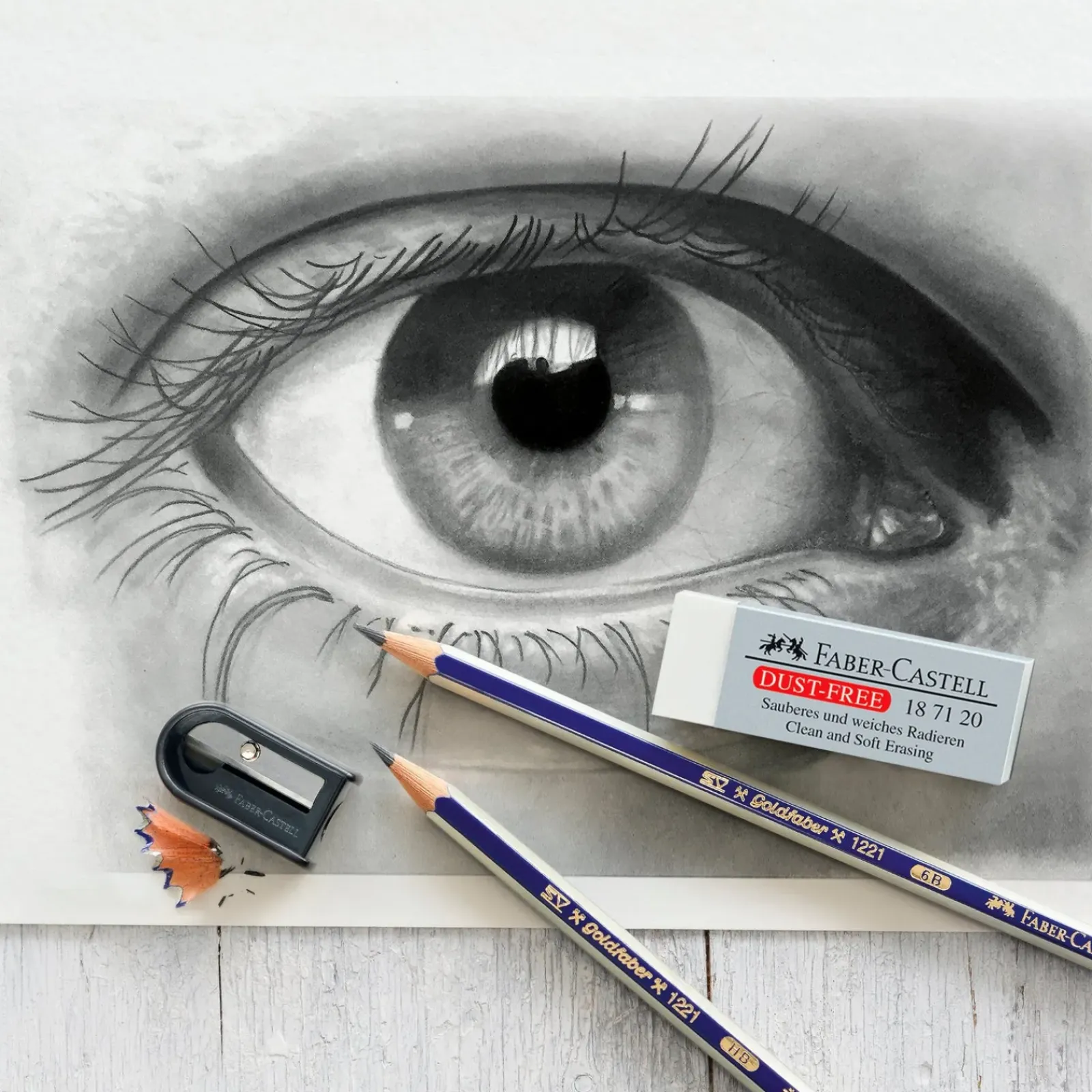 Faber Castell Lápis E Lapiseiras|Escrita > Conjunto 2 Lápis HB + Afia + Borracha