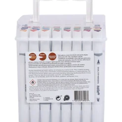 Note! Conjunto 48 Marcadores Ponta Dupla Base Álcool