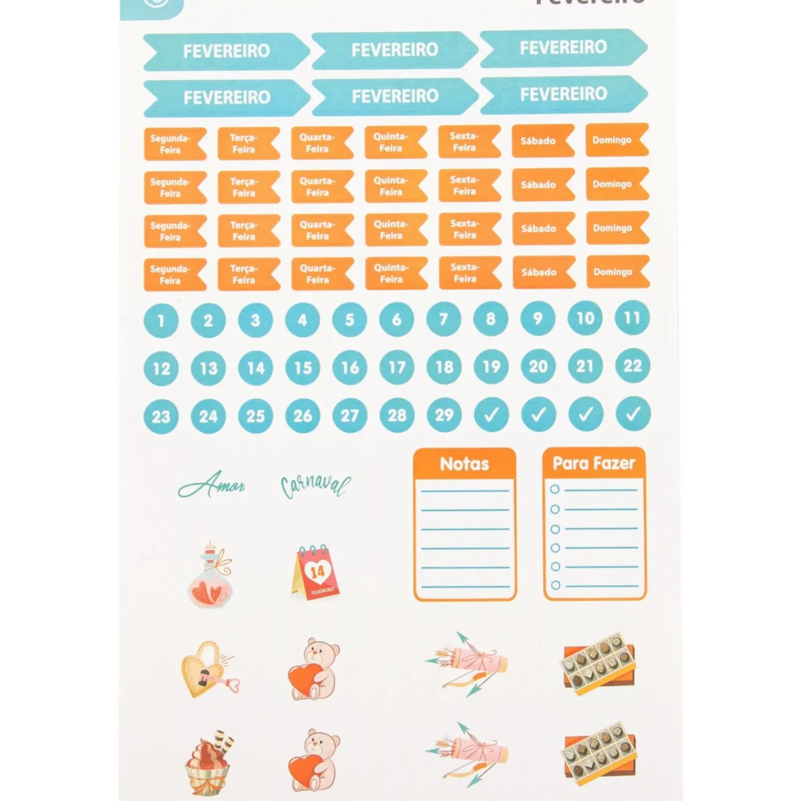 Talia Cadernos De Disco|Etiquetas E Envelopes > Conjunto Stickers 12 Folhas