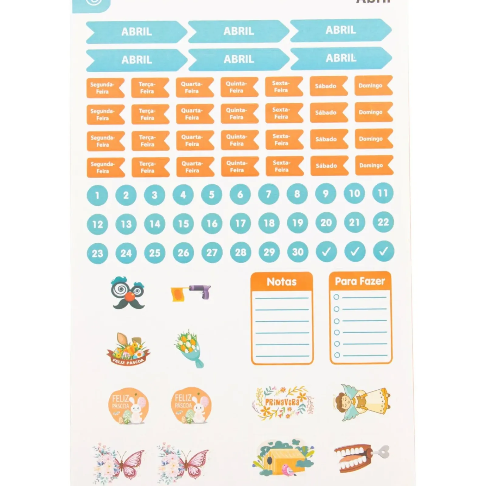 Talia Cadernos De Disco|Etiquetas E Envelopes > Conjunto Stickers 12 Folhas