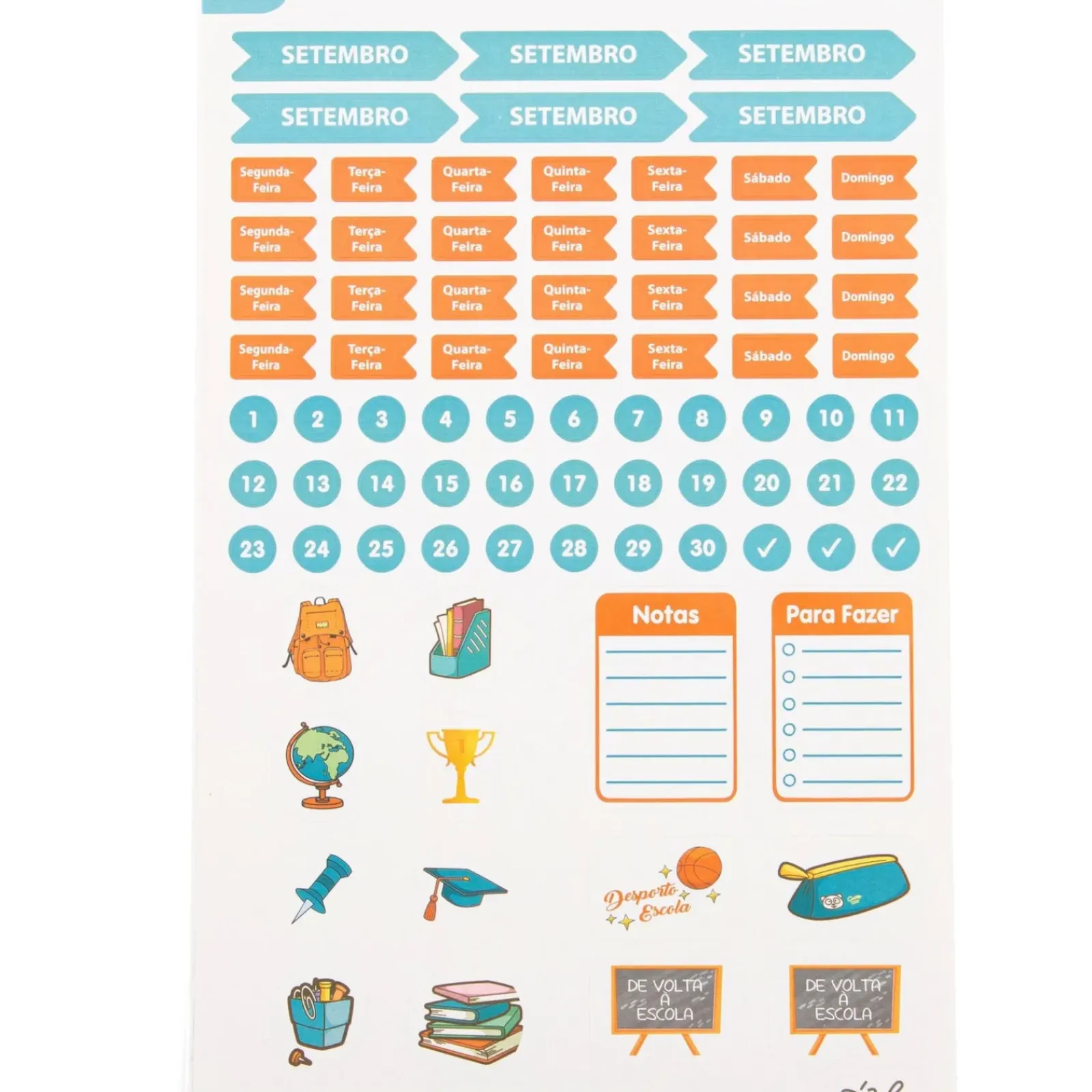 Talia Cadernos De Disco|Etiquetas E Envelopes > Conjunto Stickers 12 Folhas