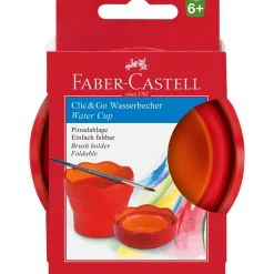 Sale Faber Castell Copo Lava Pincéis Vermelho