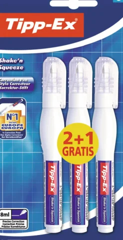 Tipp-Ex Borrachas E Corretores > Corretor Shake N Squeeze 2+1 unidades