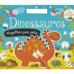 Porto Editora Atividades > Dinossauros - Megabloco para Pintar com Autocolantes