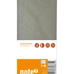 Note! Envelope Silicone Dl 110*220 Prata 10 unidades