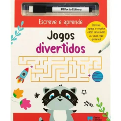Porto Editora Atividades > Escreve A Aprende - Jogos Divertidos - Inclui Caneta Escreve A Apaga