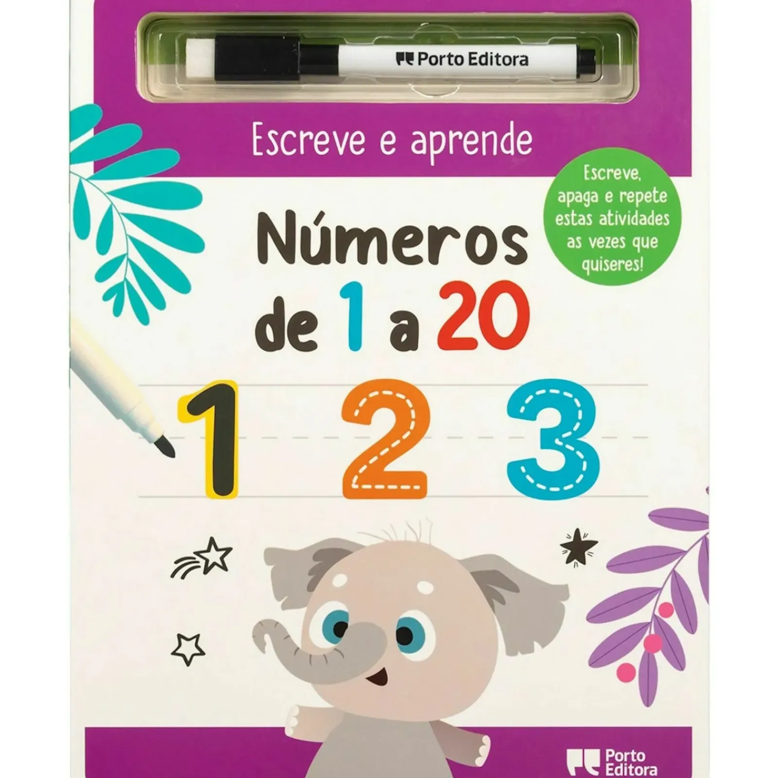Porto Editora Pré-Escolar > Escreve e Aprende - Números de 1 a 20