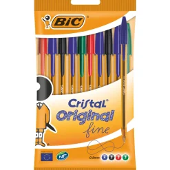 Bic Canetas E Esferográficas|Escrita > Esferografica Cristal Fine 10 Unidades Sortidas