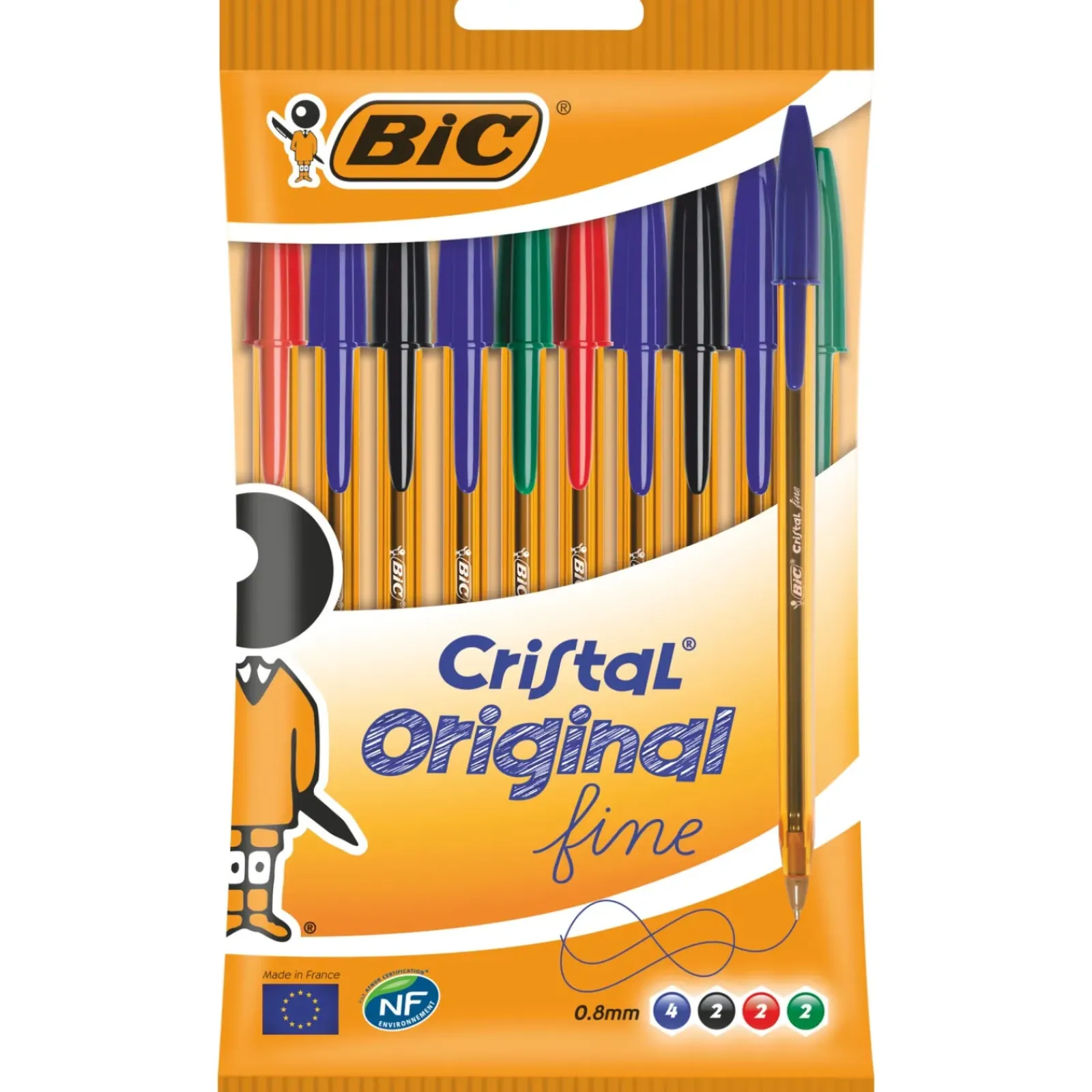 Bic Canetas E Esferográficas|Escrita > Esferografica Cristal Fine 10 Unidades Sortidas