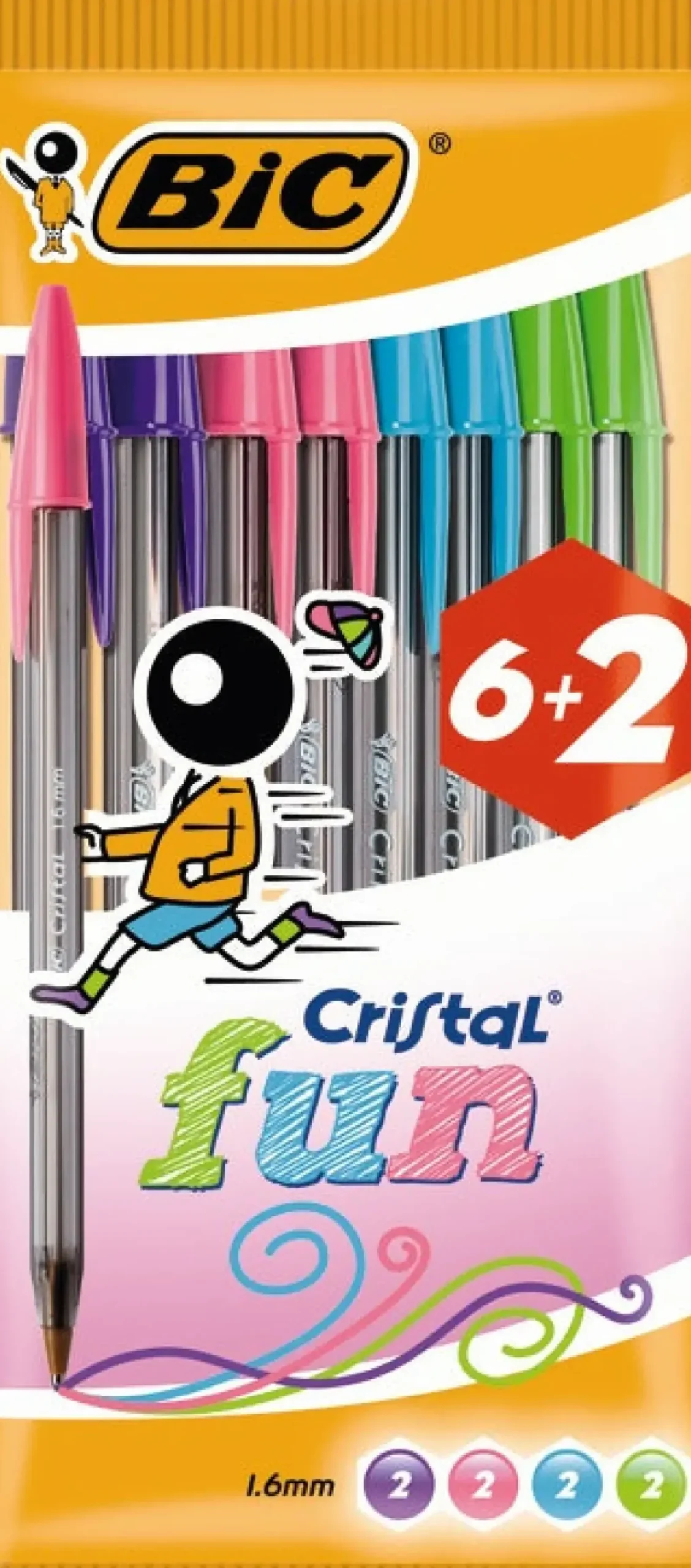 Bic Canetas E Esferográficas|Escrita > Esferográfica Cristal Fun 8 unidades