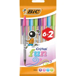 Bic Canetas E Esferográficas|Escrita > Esferográfica Cristal Fun 8 unidades